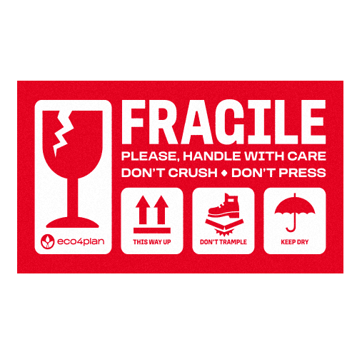 fragile paper sticker